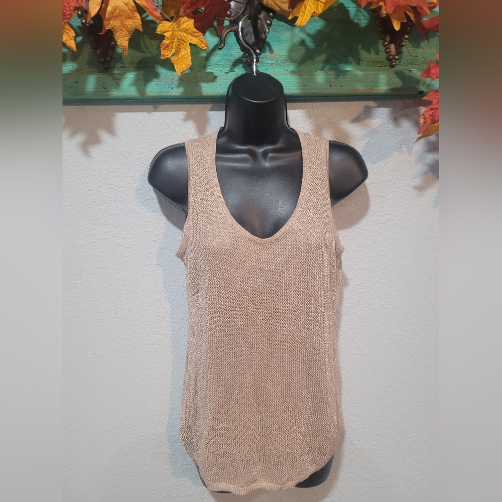 Gold shimmer Boston Proper top